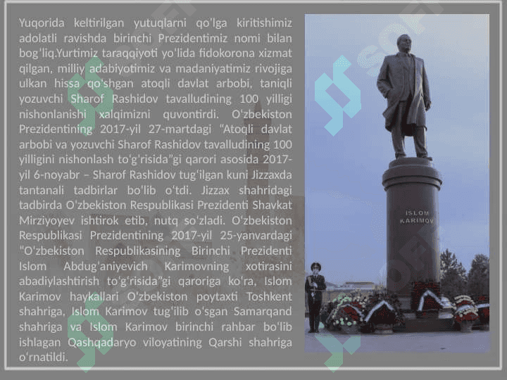 Mustaqillik yillarida buyuk ajdodlar va tarixiy shaxslarga bo‘lgan e’tibor 7