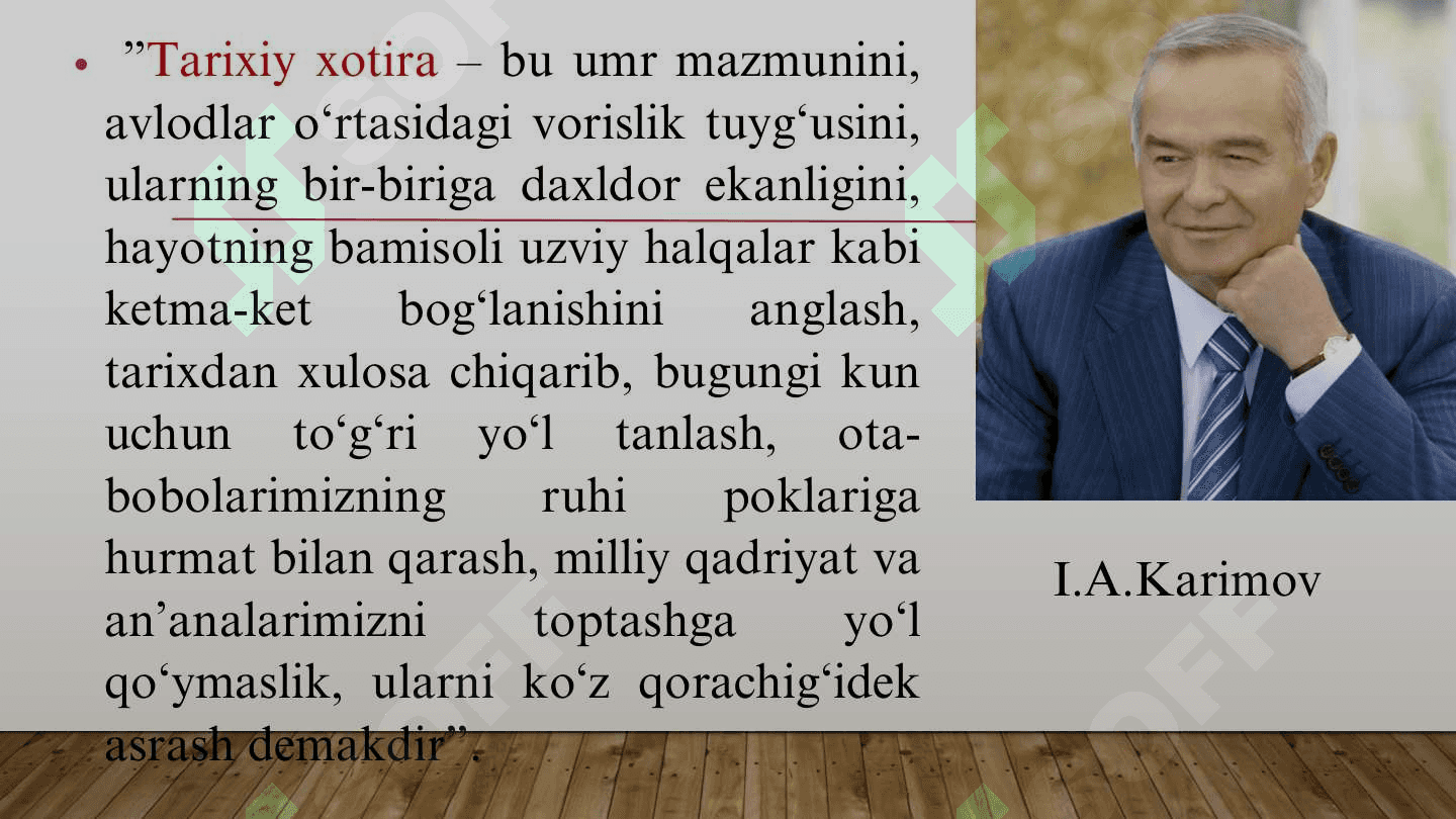 O‘zbekistonning eng yangi tarixi o‘quv kursining predmeti, maqsadi va vazifalari 5