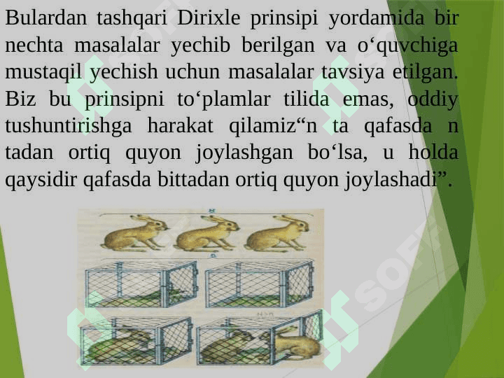 Dirixle teoremasi.Ratsional sonlarni chekli zanjir kasr koʻrinishida ifodalash. 6