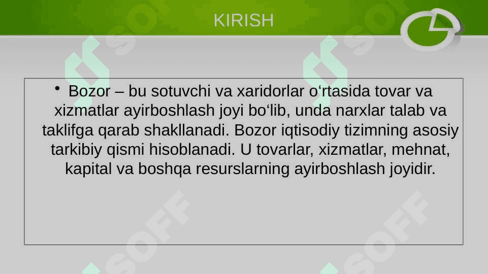 Bozor va Bozor turlari 3