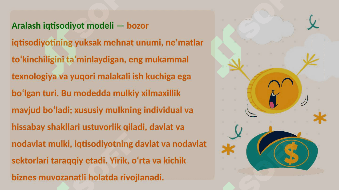 Bozor iqtisodiyoti modellari 3