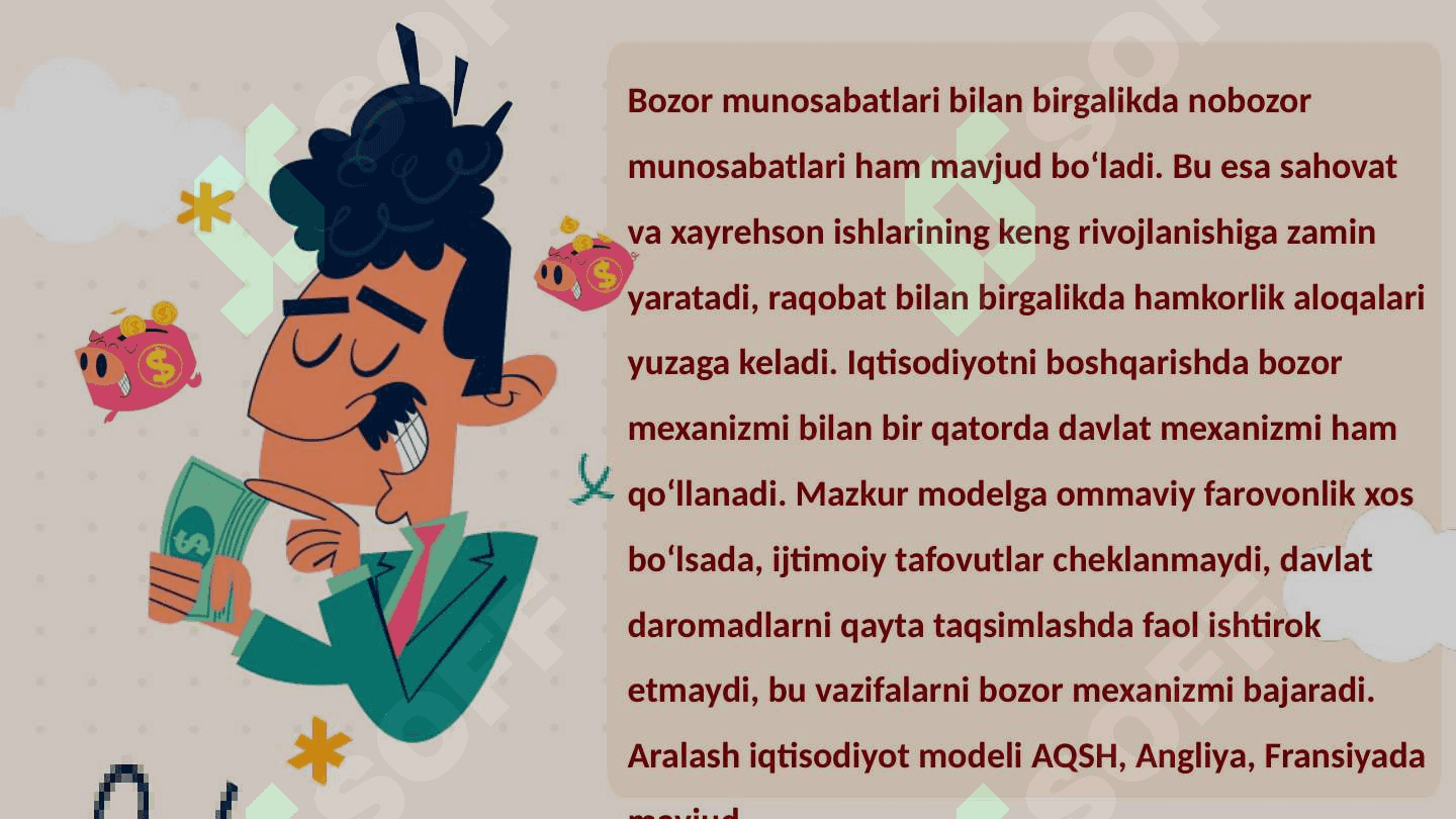 Bozor iqtisodiyoti modellari 4