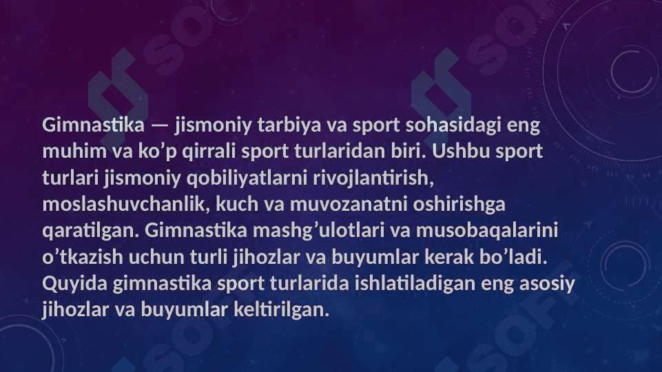 Gimnastika sport turlari jihozlari hamda buyumlari 3