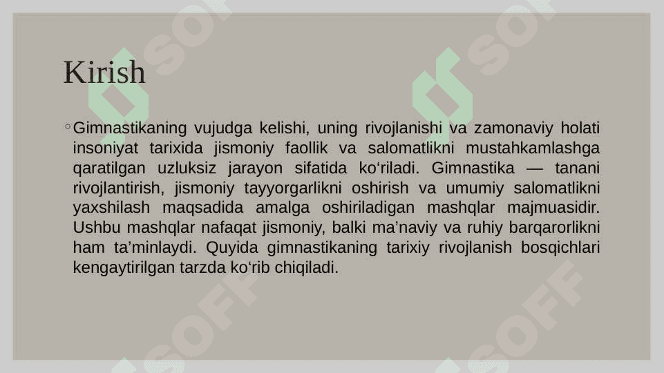 Gimnastikaning vujudga kelishi 3