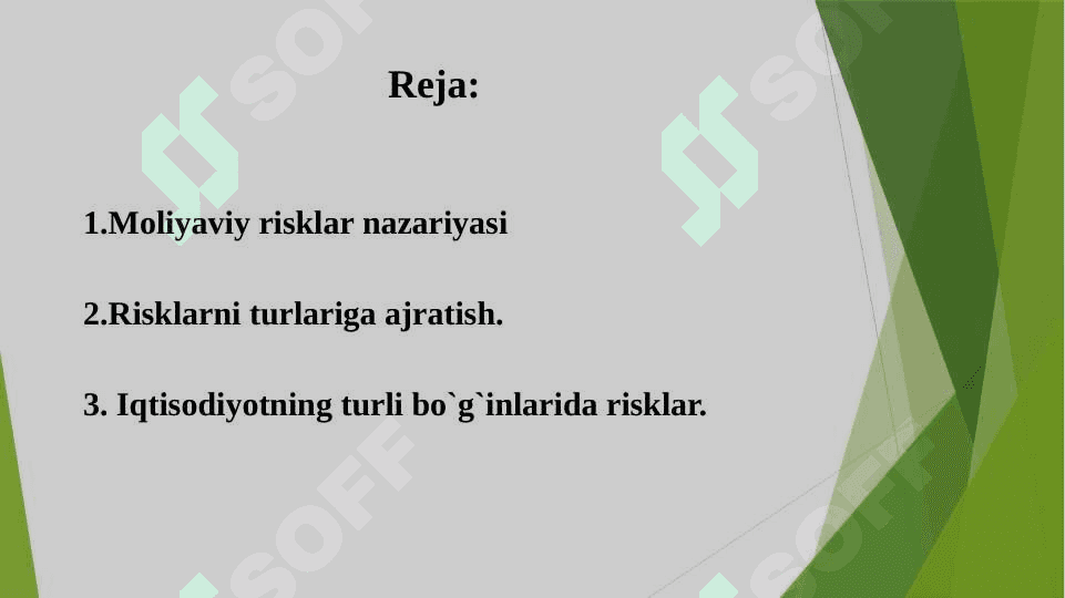 Moliyaviy risklarni turlari 2