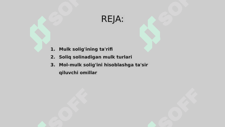 Jismoniy shaxslarning mol-mulkidan olinadigan soliqni hisoblash va byudjetga o‘tkazish tartibi. 2