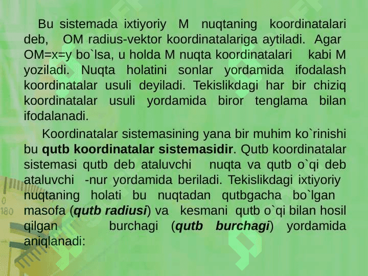 “Tekislikda to‘g‘ri chiziq va uning berilish usullari” 7