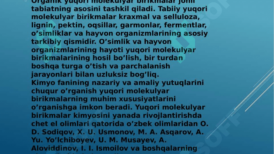 YUQORI MOLEKULAR BIRIKMALAR ERITMALARINING XOSSALARI. QONNING REOLOGIK XOSSALARI. 4