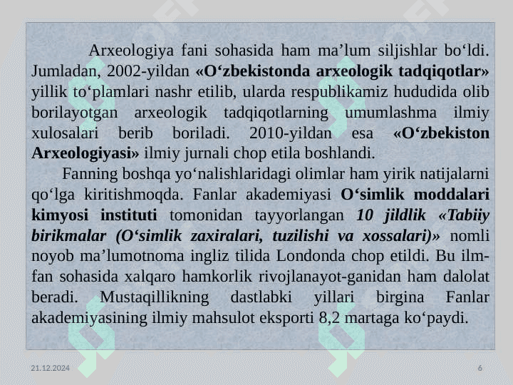 Mustaqillik yillarida ilm-fan 6