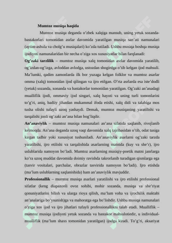O‘zbek mumtoz musiqasi va xususiyatlari 2