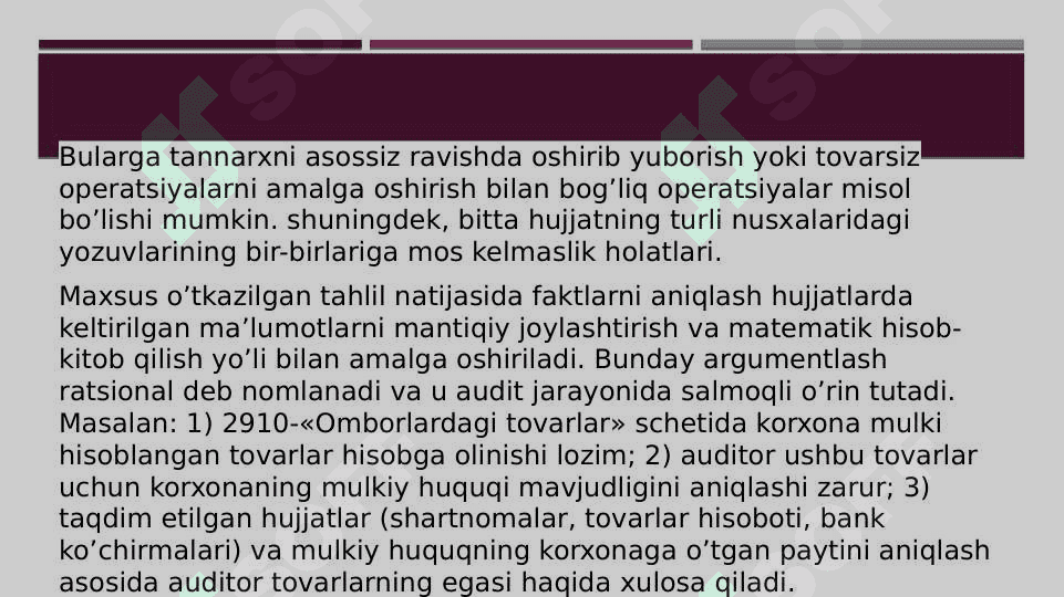 Auditorlik dalillar 7