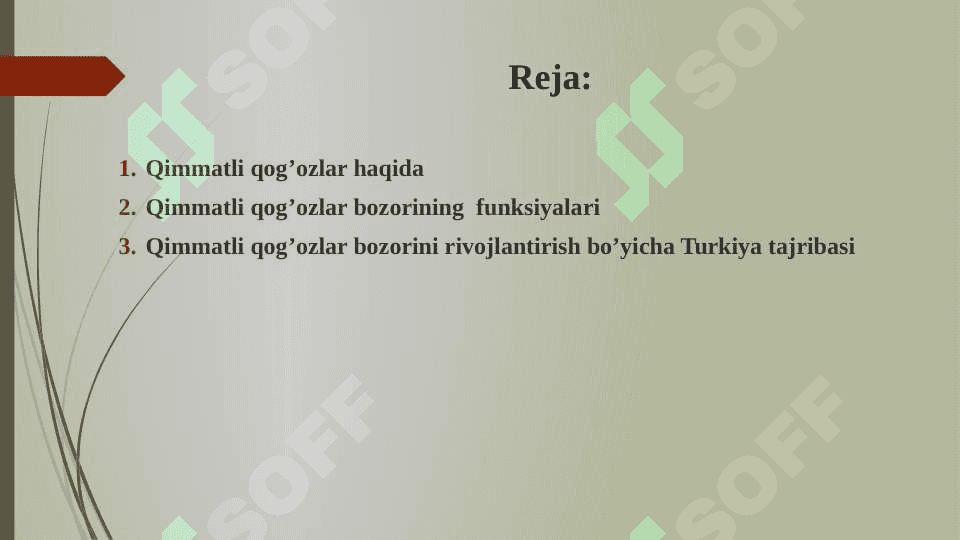 Davlat qimmatli qog‘ozlar bozorini rivojlantirish masalalari. 2