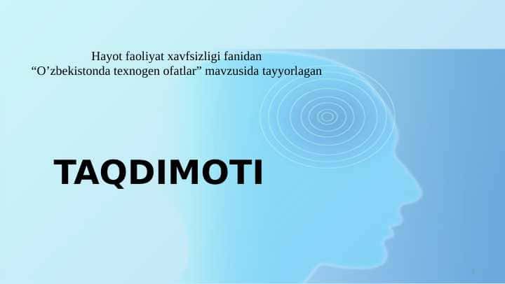 O’zbekistonda texnogen ofatlar 1