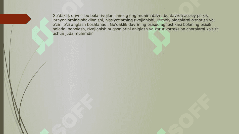 Go'daklik davrining psixodiagnostikasi 2