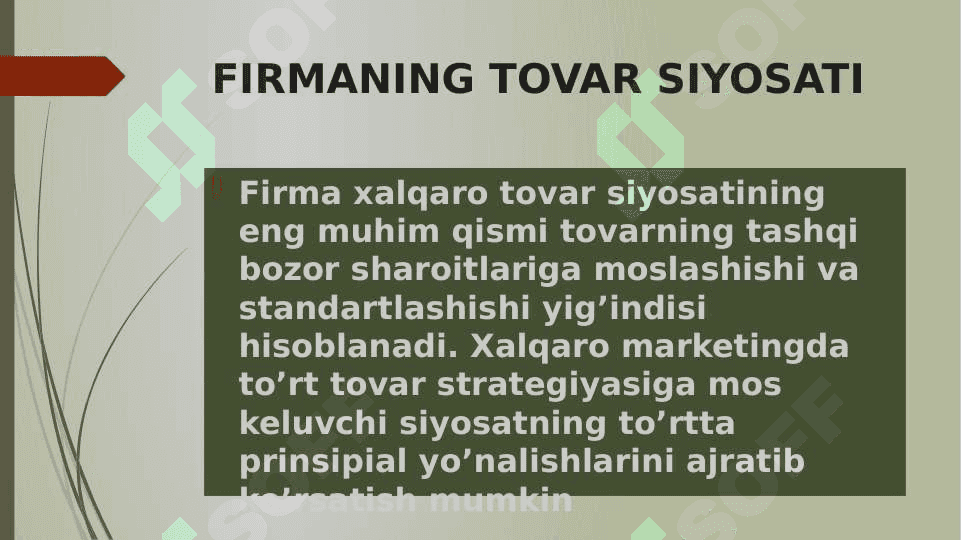 TOVAR SIYOSATI 6