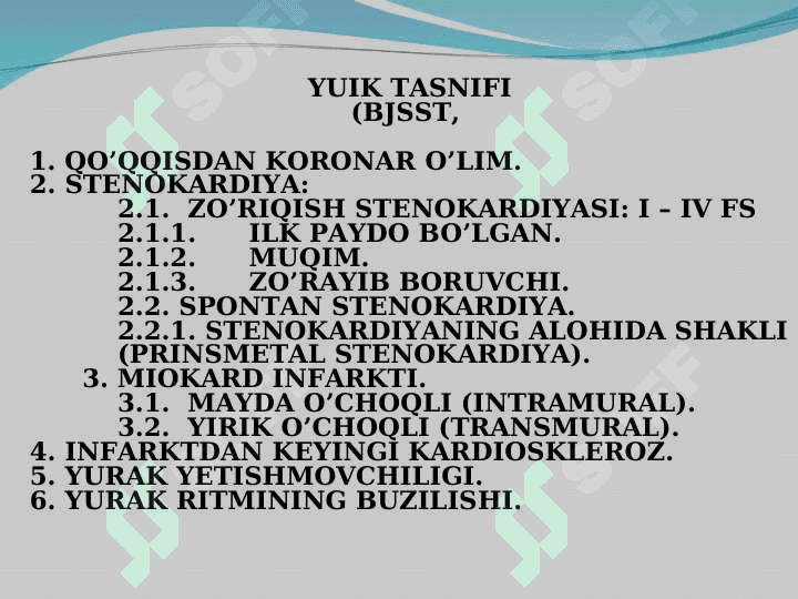 Tasodifiy yurakdan o'lim sindromi 8