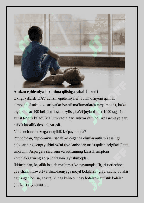 Bolalar autizmi 2