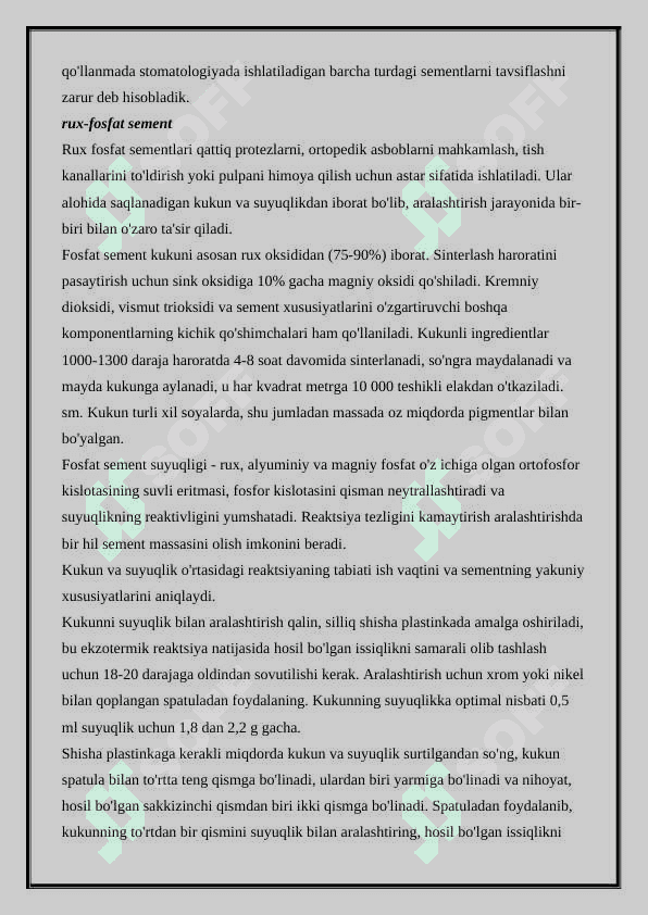 ORTOPEDIK STOMATOLOGIYADA ISHLATILADIGAN SEMENTLAR 2