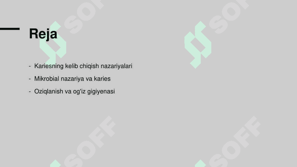 Karies kelib chiqish nazeriyalari 2