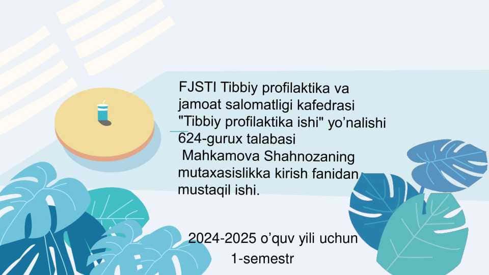 Sanitariya tekshirish usullari va ularning ahamiyati 1