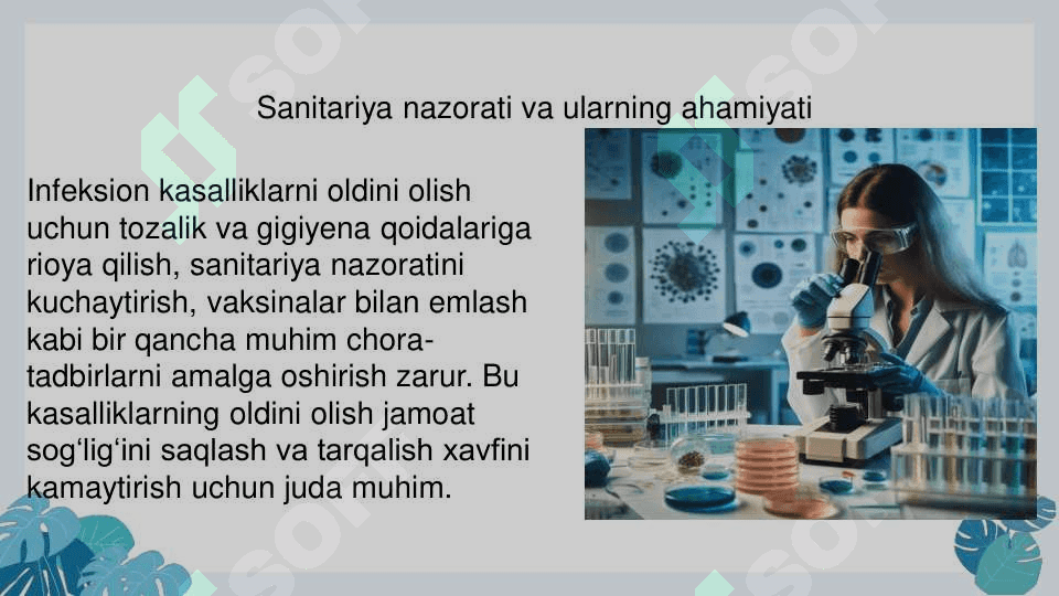 Sanitariya tekshirish usullari va ularning ahamiyati 6