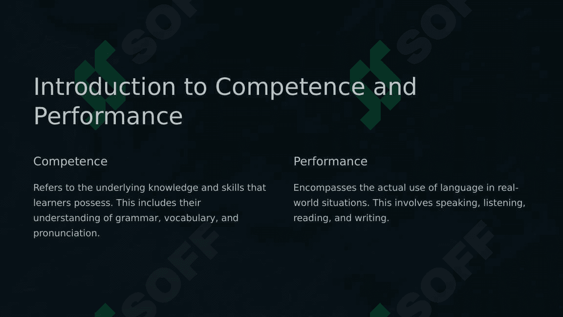 Competense and performance in Language Teaching 3
