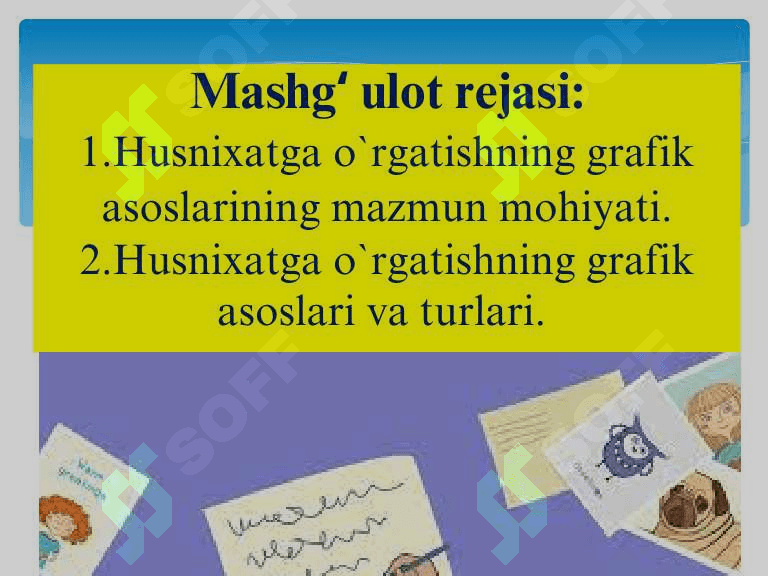 Husnixatga o‘rgatishning grafik asoslari. 2