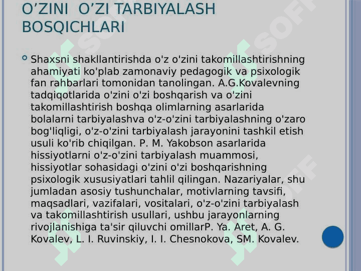 Shaxsning o‘zini o‘zi anglashi 5