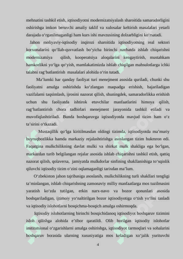 “Tashkil etish yo‘llari, tashkilotning asosiy maqsadini shakllantirish” 4
