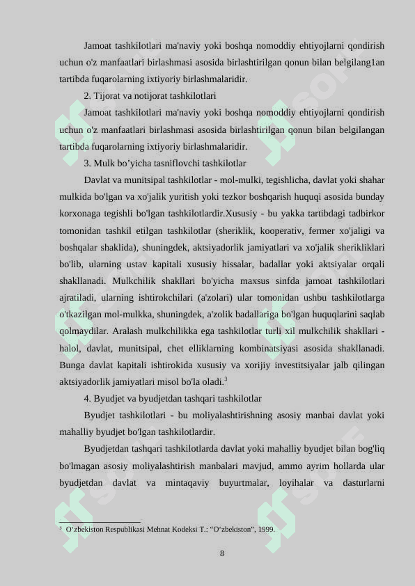 “Tashkil etish yo‘llari, tashkilotning asosiy maqsadini shakllantirish” 8
