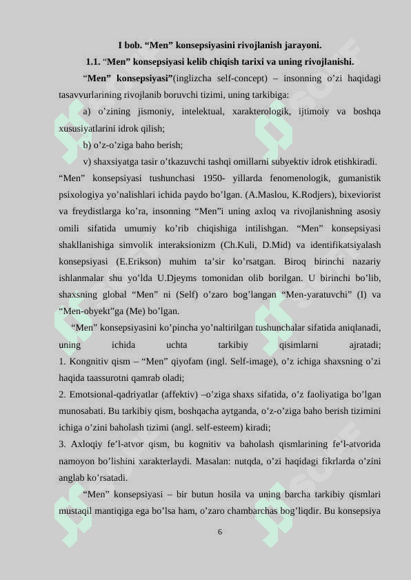 Katta o'smirlarda "men" obrazining shakllanishiga ta'sir etuvchi omillar 6