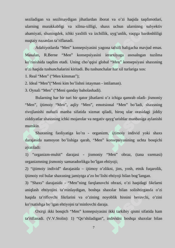 Katta o'smirlarda "men" obrazining shakllanishiga ta'sir etuvchi omillar 7