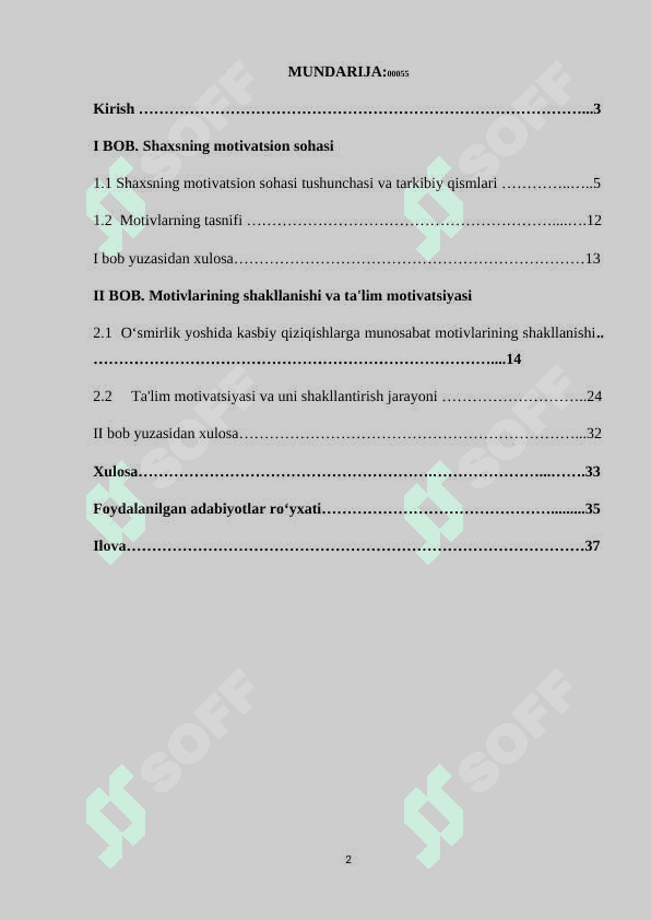 Shaxsning motivatsion sohasi 2