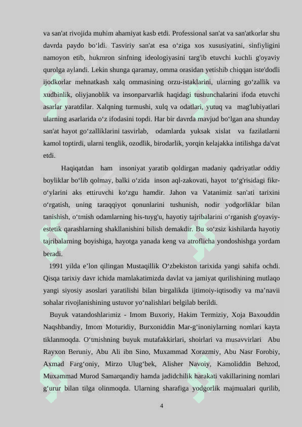 Mustaqillik davri O‘zbekiston haykaltaroshligi 4