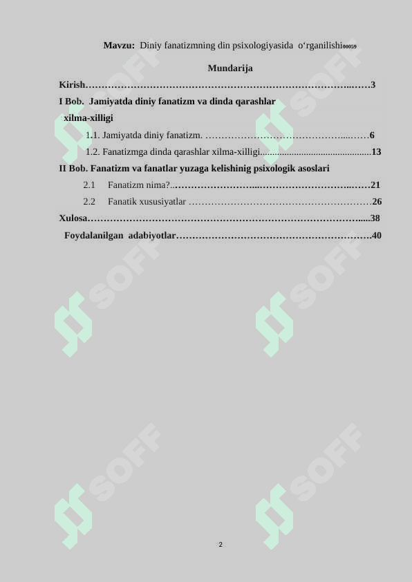Diniy fanatizmning din psixologiyasida  o‘rganilishi 2