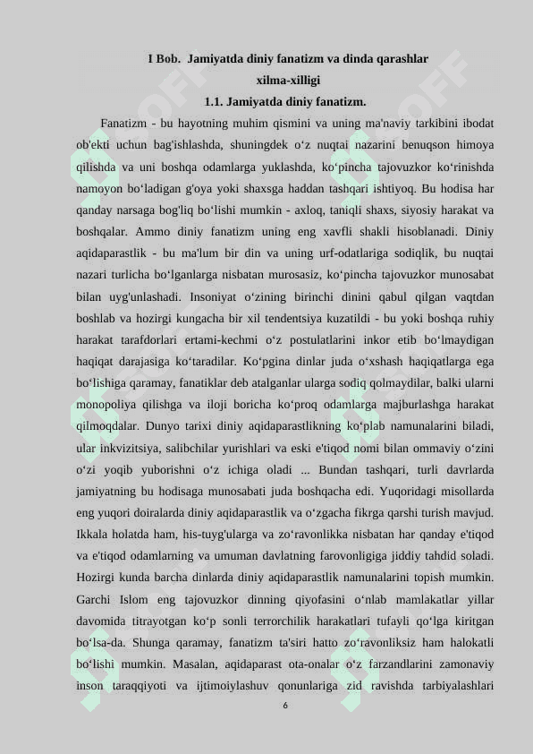Diniy fanatizmning din psixologiyasida  o‘rganilishi 6