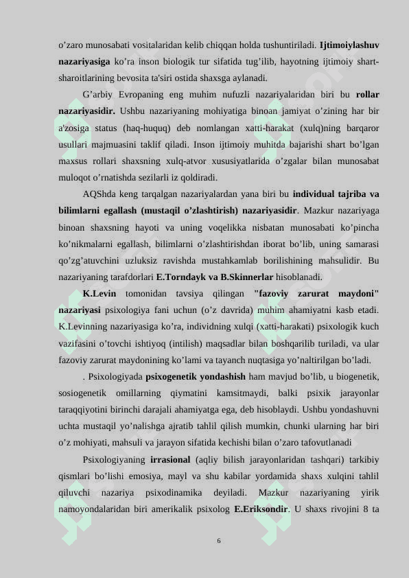 Ontogenezda inson psixikasining rivojlanishi 6