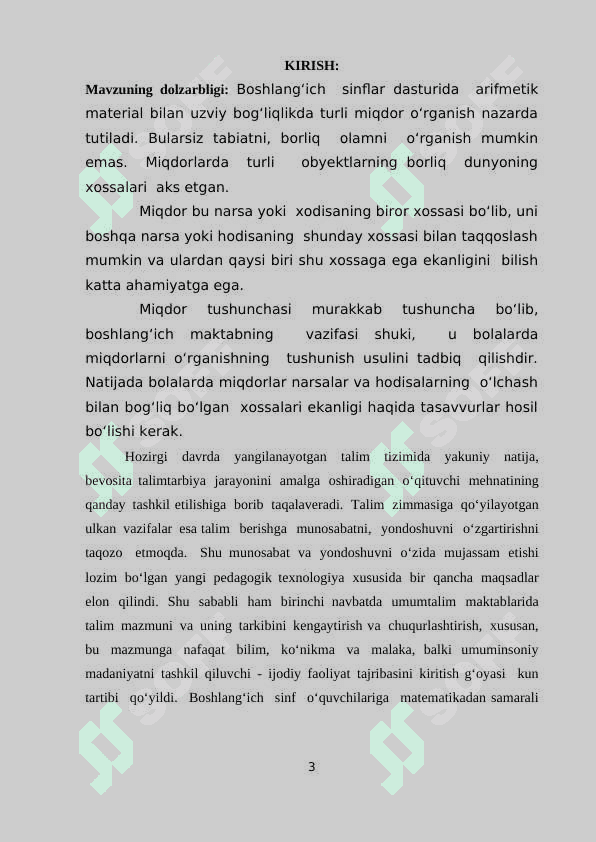 Boshlang'ich 4-sinf matematika darslarida vaqt o'lchov birliklari va vaqt o'lchov birliklariga doir masalalar yechishga o'rgatish metodikasi 3