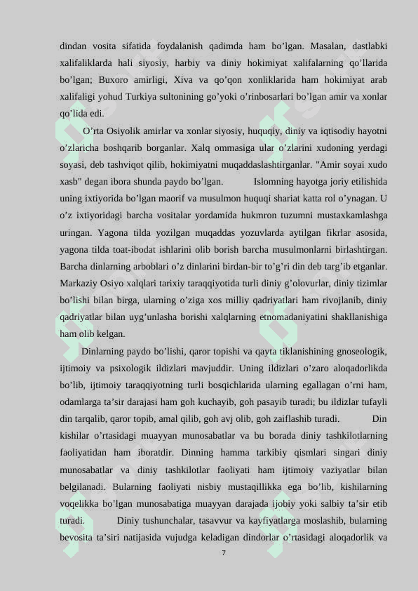 Diniy  muomala va diniy ustunlik 7