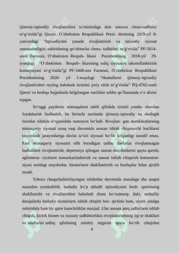 Mintaqalarda iqtisodiy rivojlanish 4