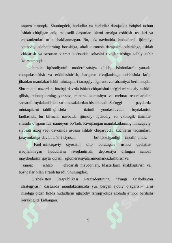 Mintaqalarda iqtisodiy rivojlanish 5