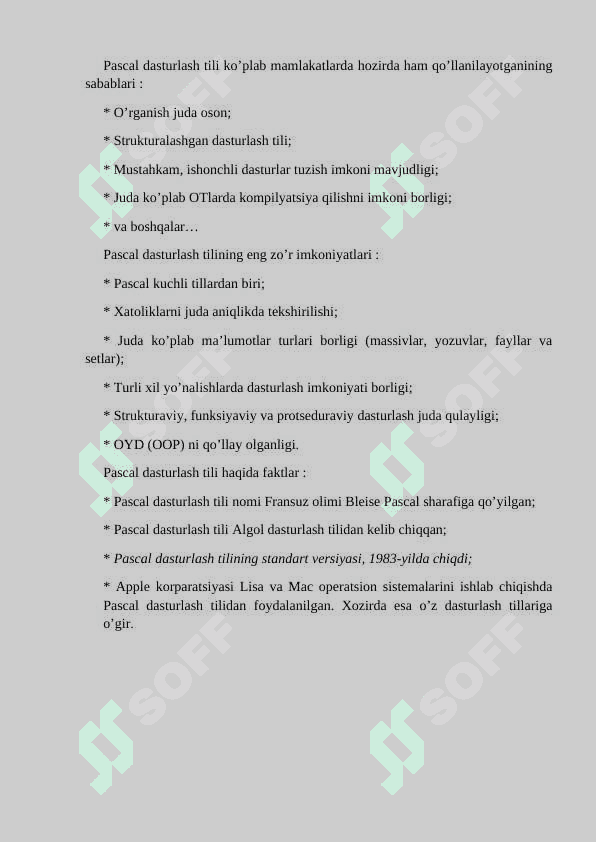 Dasturlash tizimlari 3