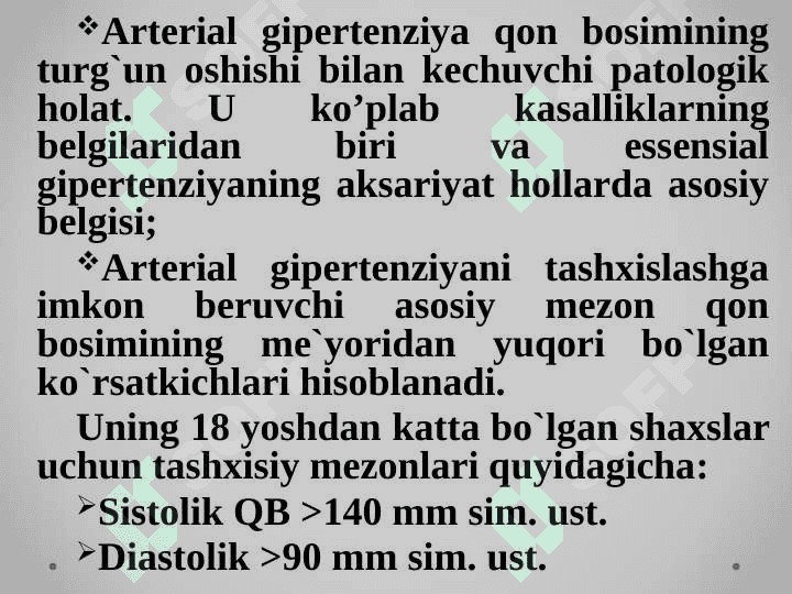 GIPERTONIYA KASALLIGI - ESSENTIAL HYPERTENSION 3