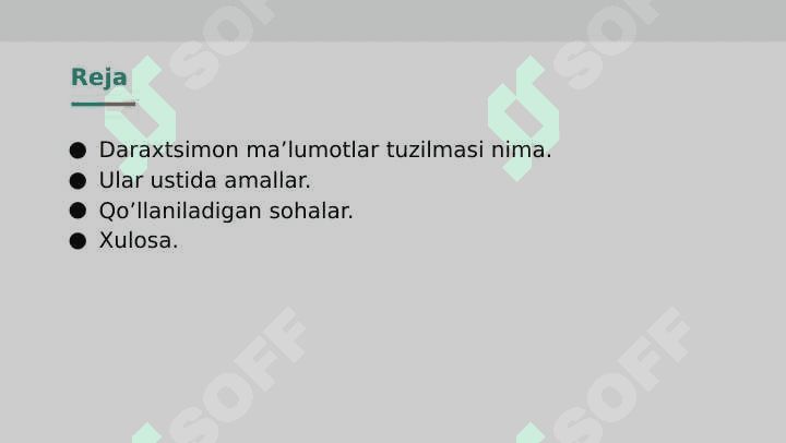Daraxtsimon ma’lumotlar tuzilmasi va ular ustida amallar 2