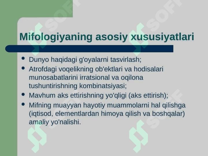 Falsafiy dunyoqarash, uning xususiyatlari va asosiy tamoyillari. 5