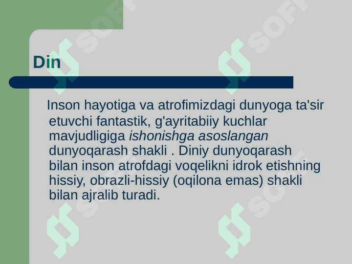 Falsafiy dunyoqarash, uning xususiyatlari va asosiy tamoyillari. 7