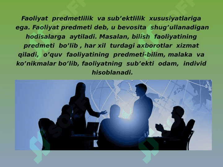 FAOLIYAT  VA  UNING TUZILISHI 3