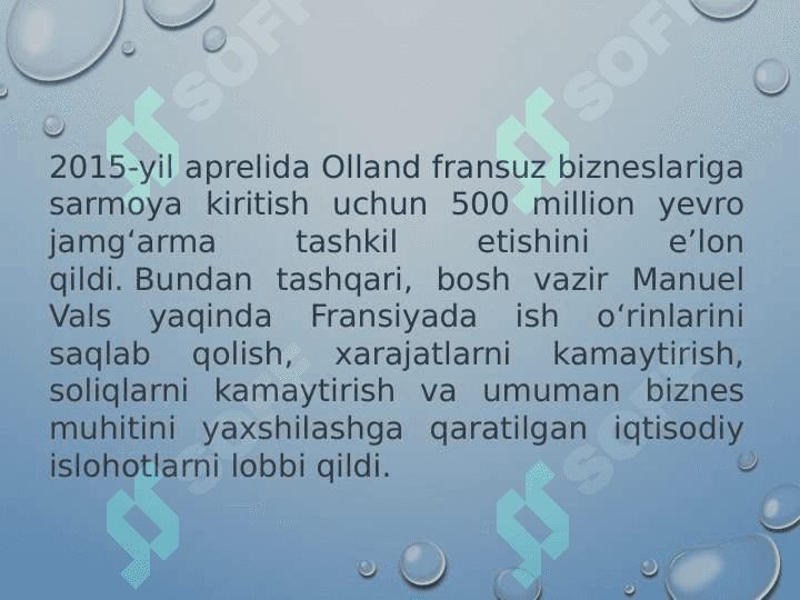 Fransiya davlatining investitsiya muhitini tahlili 7