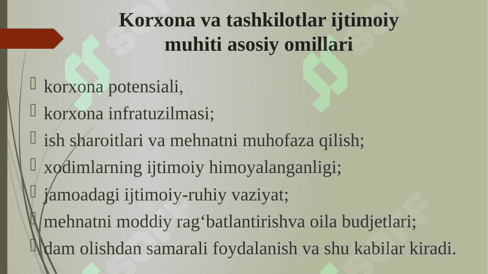 Hozirgi jamiyat hayotida "Korxona va tashkilot" tushunchasi va uning ahamiyati. 7