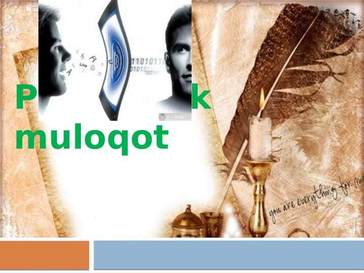 PEDAGOGIK MULOQOT 1